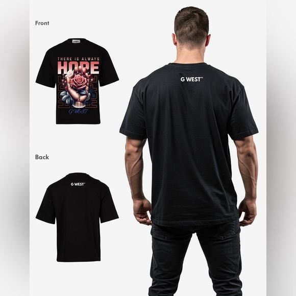 G-WEST THERE IS ALWAYS HOPE OVERSIZED TEE - Picture 4 of 10